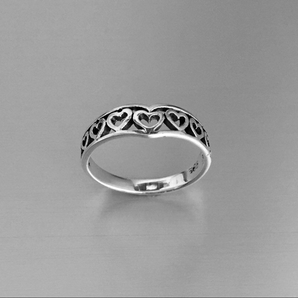 Sterling Silver Multiple Heart Ring - image 4